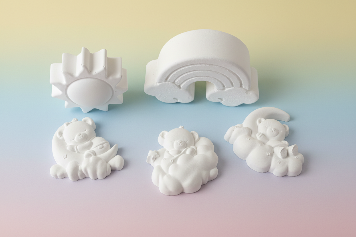 Paint Your Own Nursery Plaster Kit with pastel nursery background